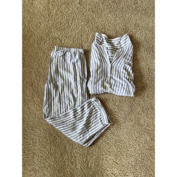 Rails Clara Pajama Set in Blue and White Bermuda Stripe - Picture 13 of 14